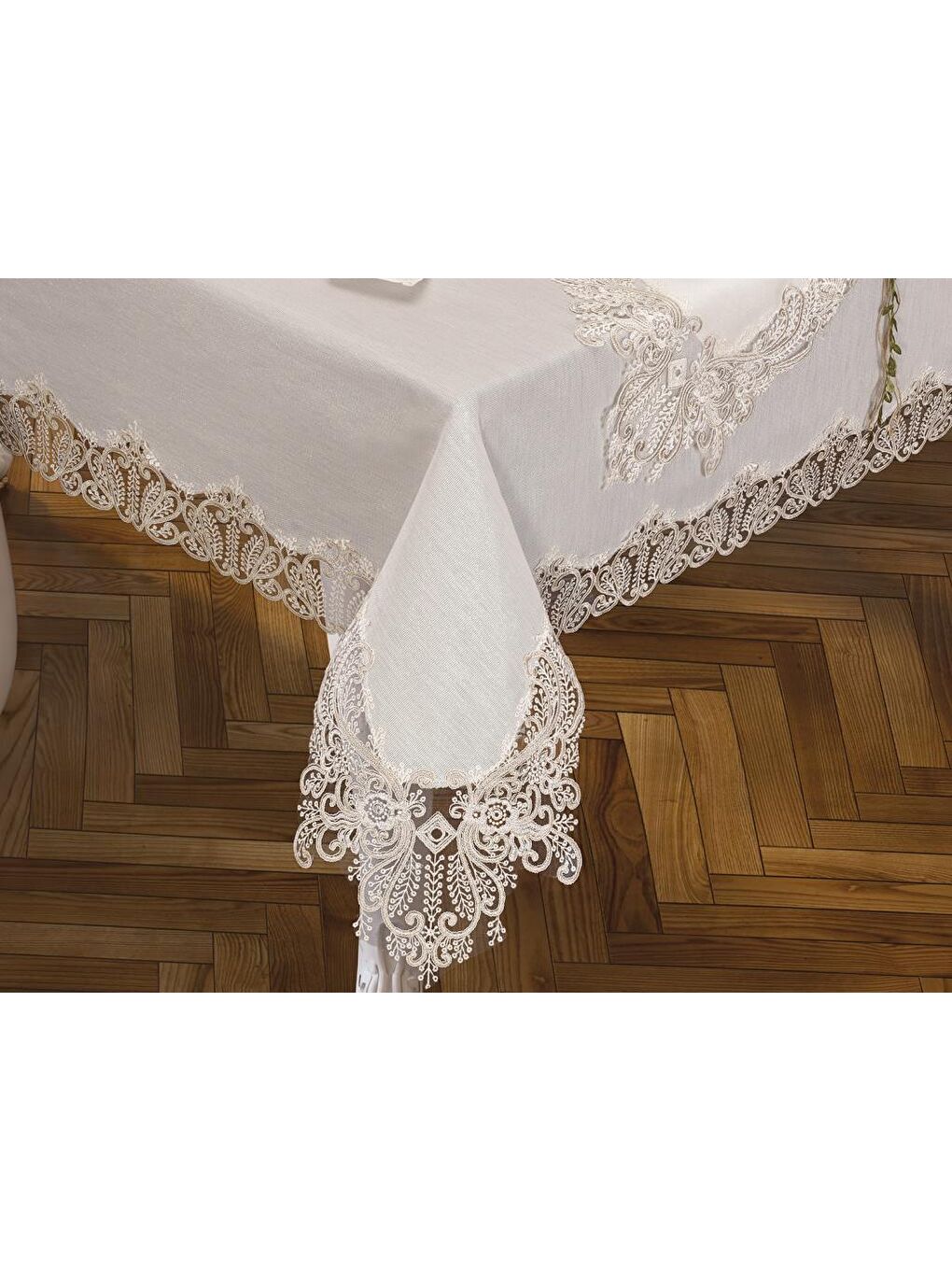 Karışık Serenay Masa Örtüsü 26 Parça Krem-2