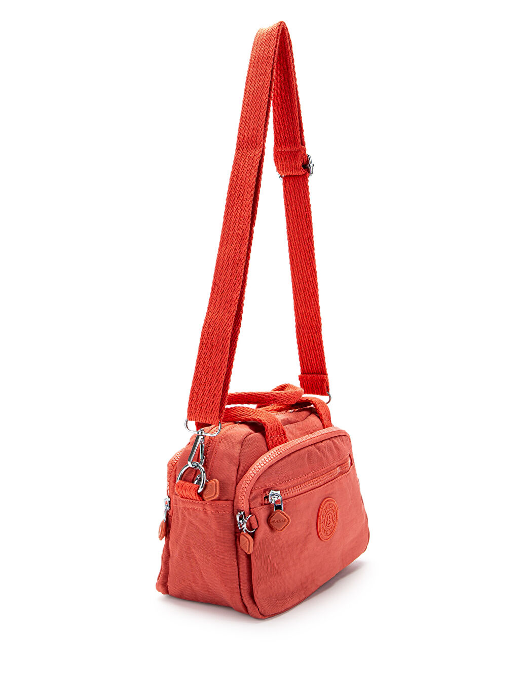 Pembe Klinkır Kumaş Kadın Çapraz Çanta Shay Somon-1