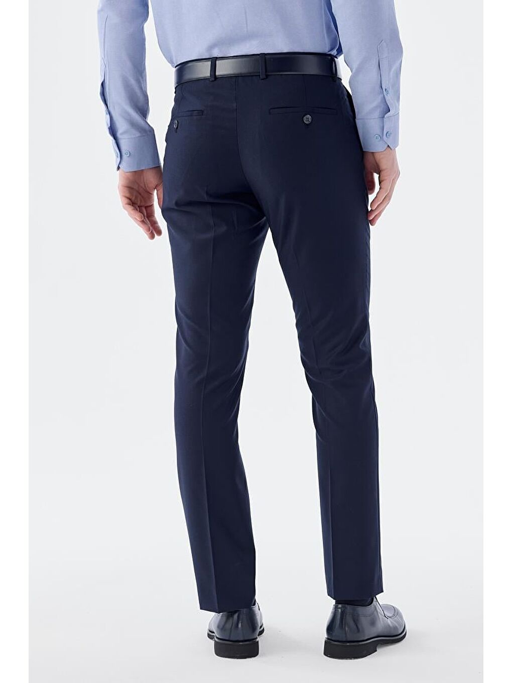 Lacivert Regular Fit Yan Cep Kumaş Pantolon-3