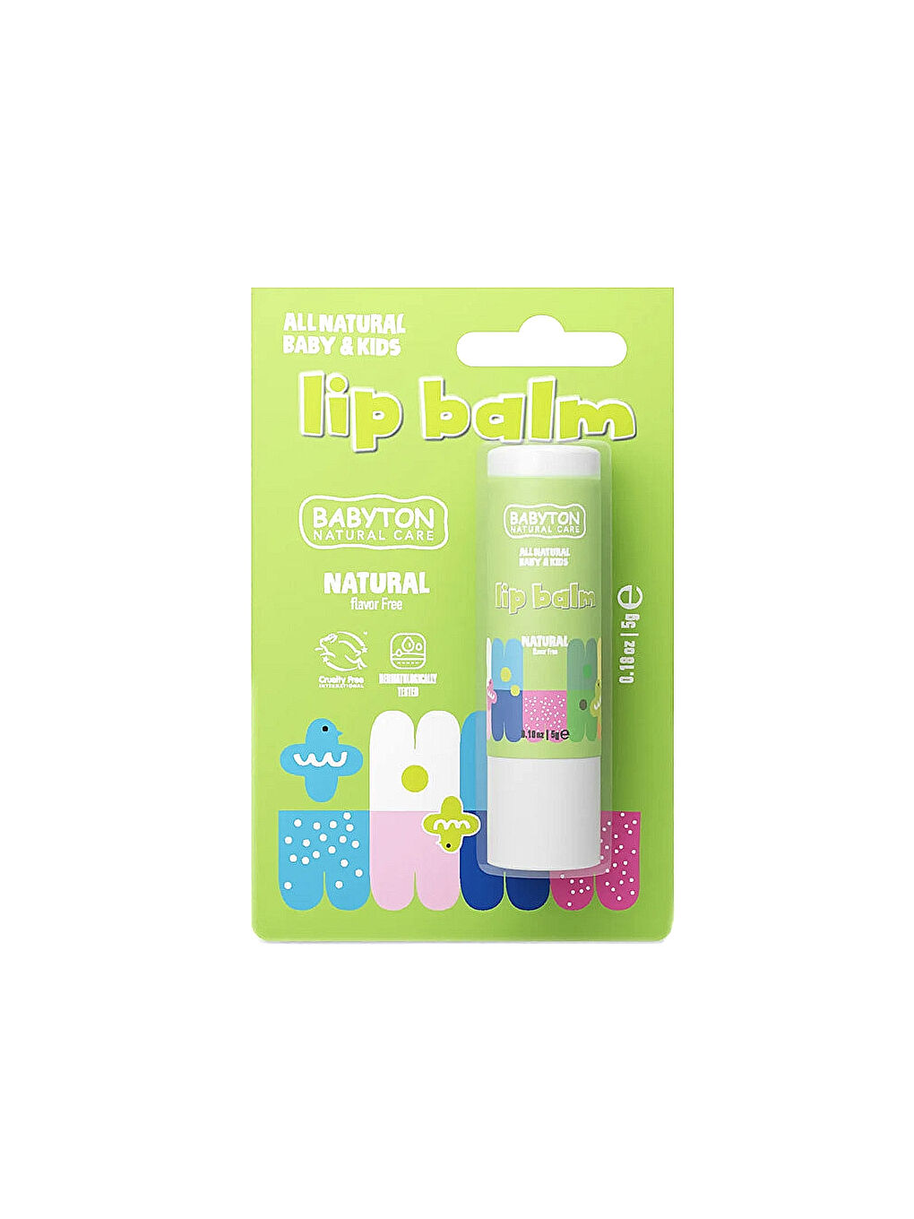 Natural Doğal Aromasız Dudak Nemlendirici 5 gr