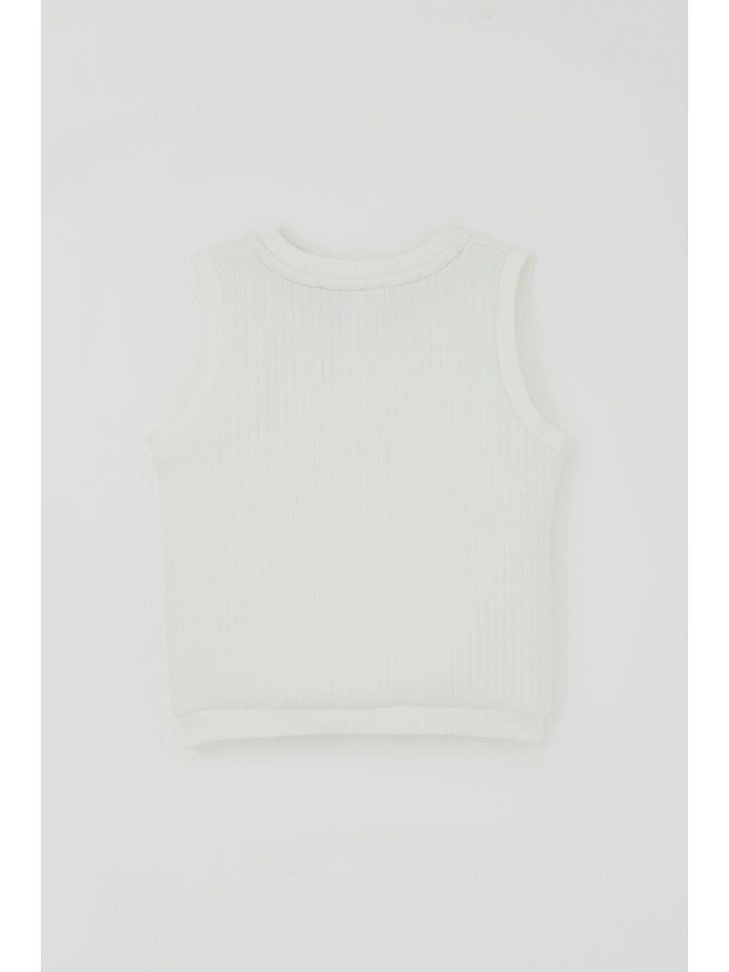 Kız Bebek Yelek Çıtçıtlı Balonlu Sevimli Ayıcık Armalı Ekru (4 Ay-4 Yaş)-2