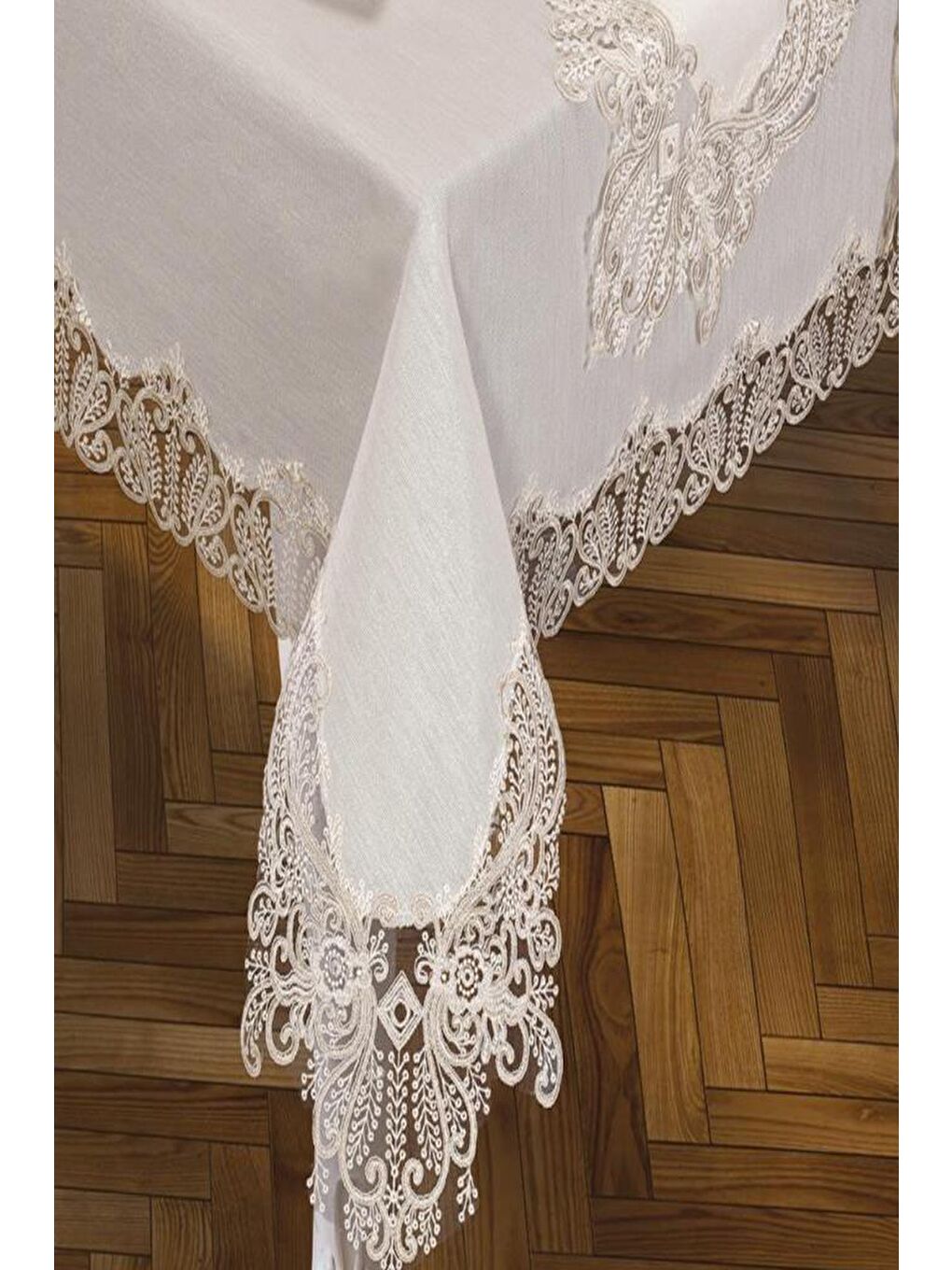 Karışık Serenay Masa Örtüsü 26 Parça Krem-6