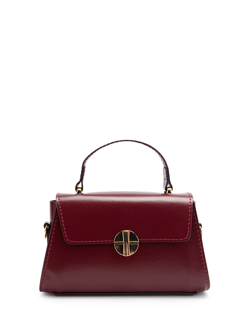 Uzun Askılı Suni Deri Kadın Çapraz Çanta Lenora Bordo