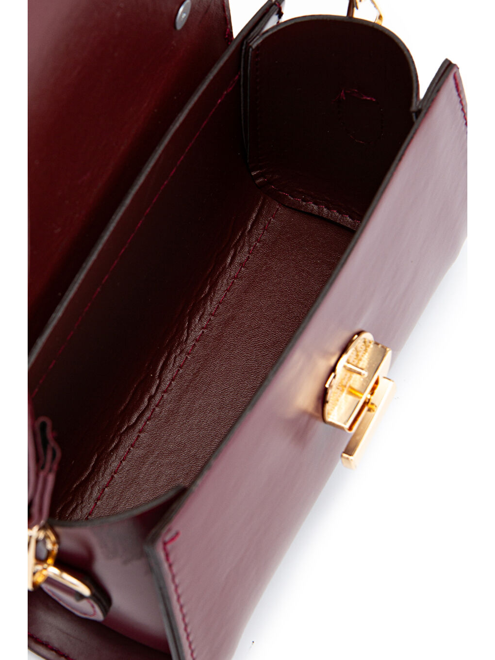 Uzun Askılı Suni Deri Kadın Çapraz Çanta Lenora Bordo-4