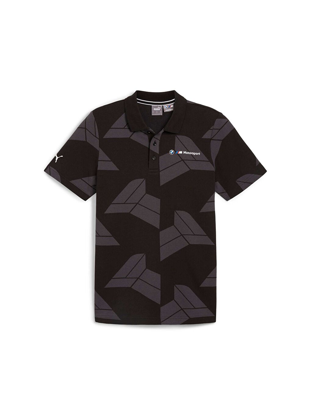 Siyah BMW M Motorsport Erkek Jacquard Polo