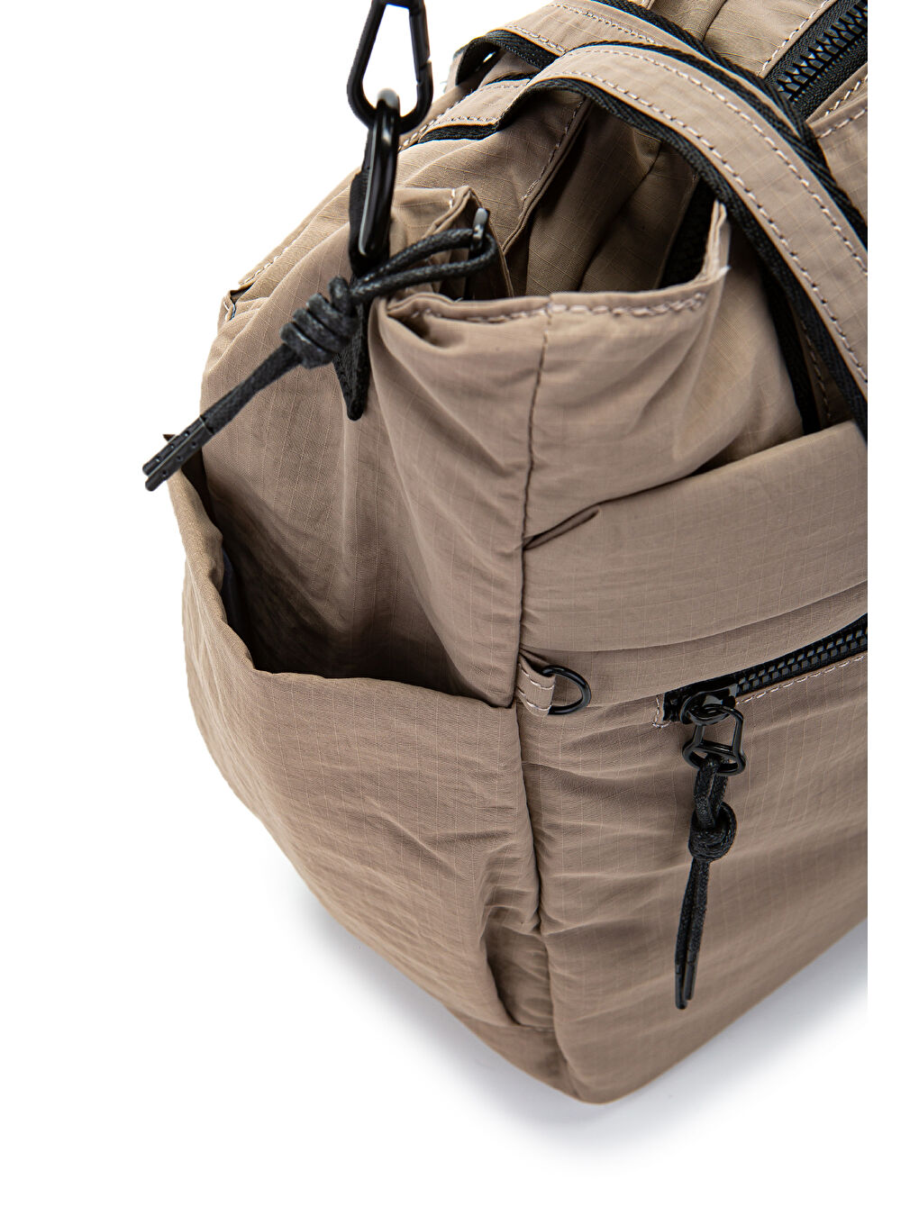 Bej Klinkır Kumaş Suya Dayanıklı Hector Unisex Kol Çantası Vizon-3