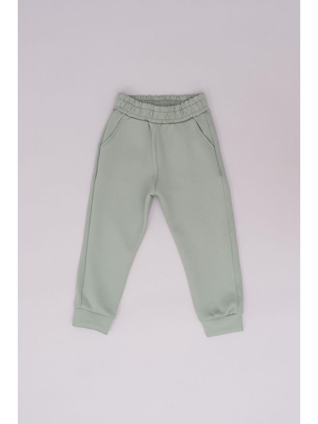 Kız Çocuk Manşetli Paça Eşofman Altı 871 Fıstık Yeşil