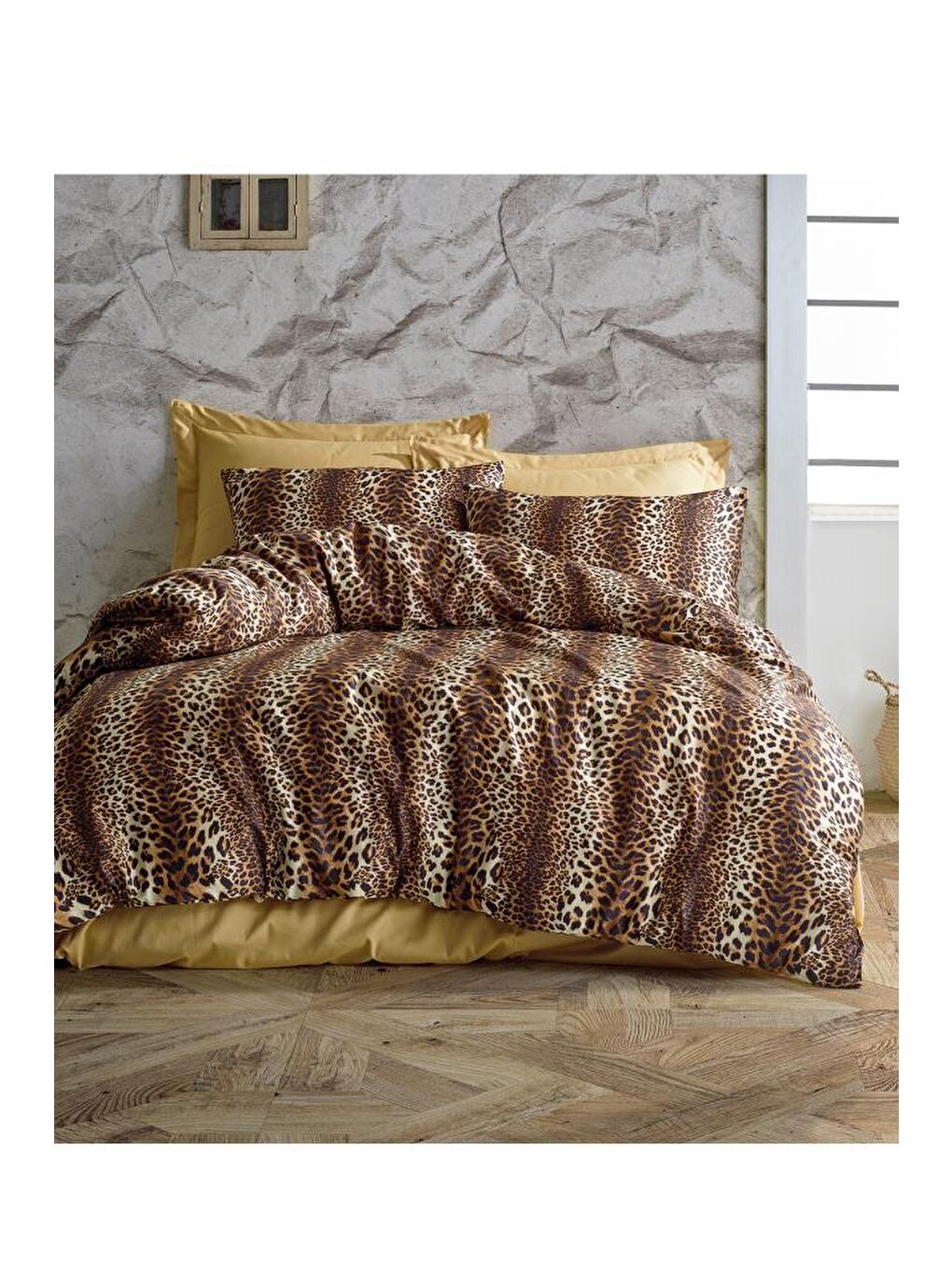 Heri Çift Kişilik Nevresim Takımı Kahverengi-1