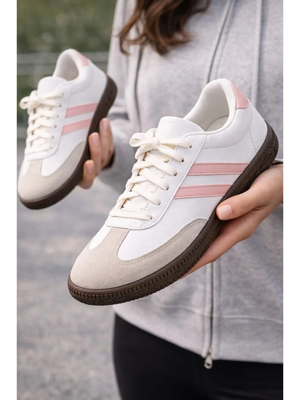 Beyaz Unisex Spor Ayakkabı Günlük Casual Sneakers-2