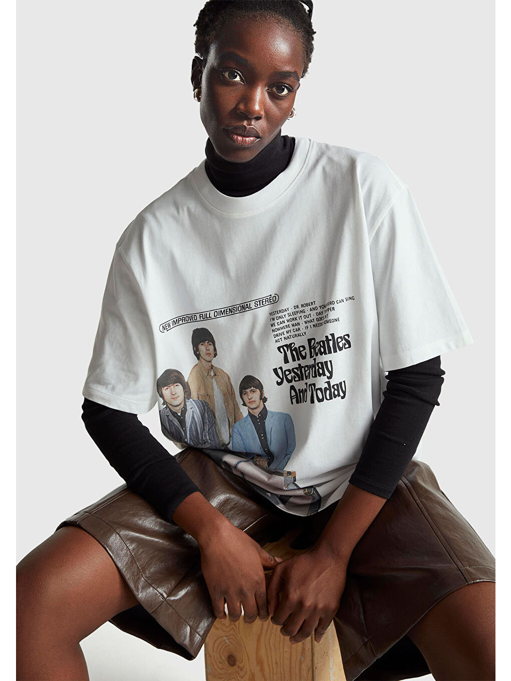 Karışık Unisex %100 Pamuk The Beatles Baskılı T-Shirt-3