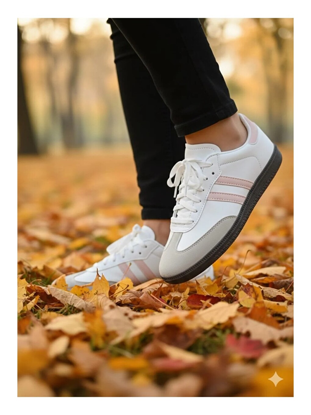 Beyaz Unisex Spor Ayakkabı Günlük Casual Sneakers-3