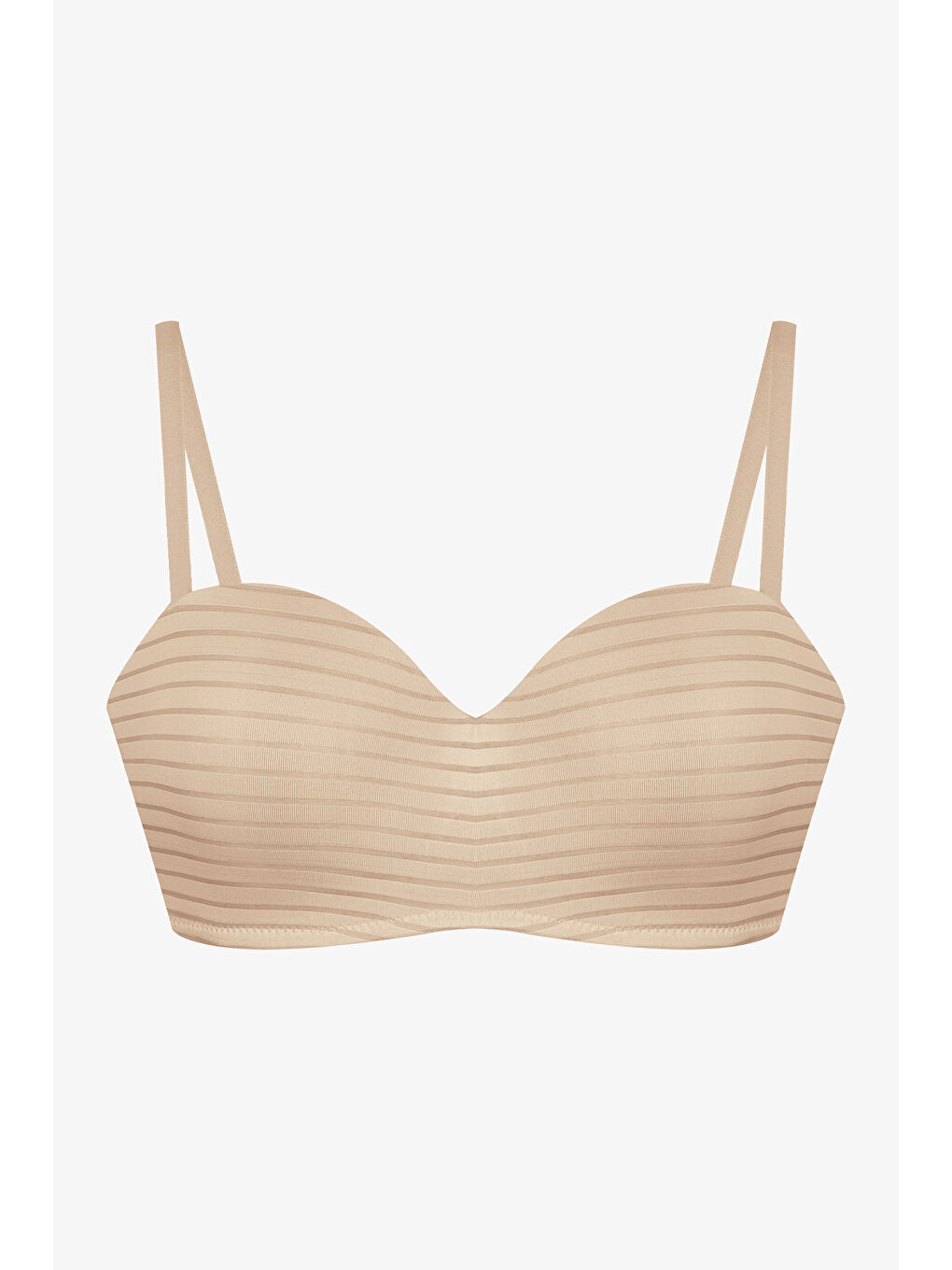 Siyah 2'Lİ PAKET - Kadın Dolgusuz Transparan Çizgili Toparlayıcı Straplez Sütyen-1