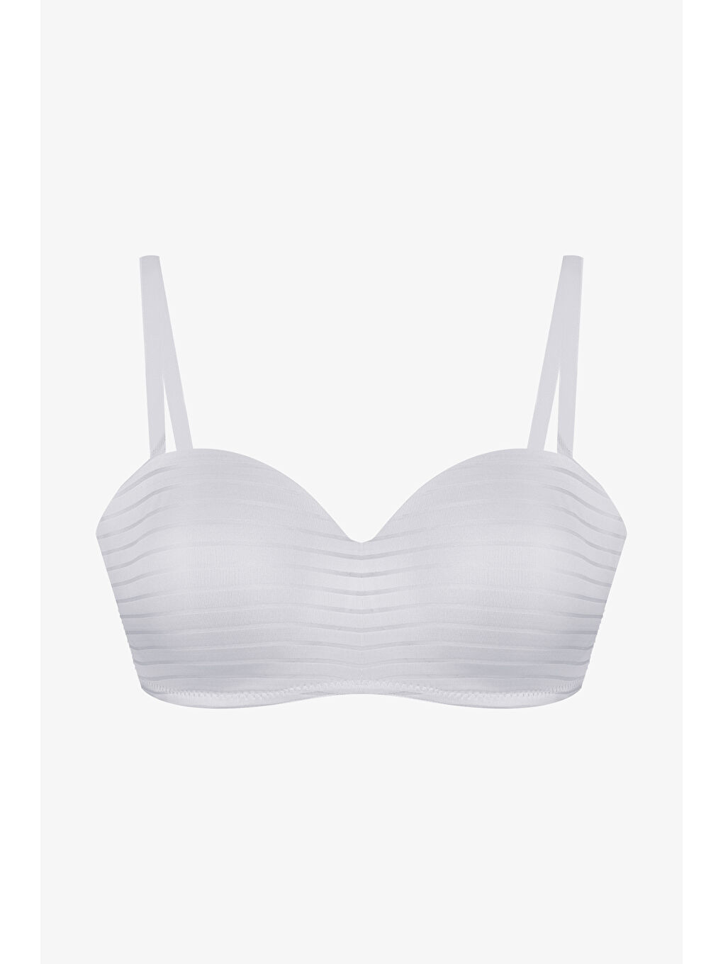 Siyah 2'Lİ PAKET - Kadın Dolgusuz Transparan Çizgili Toparlayıcı Straplez Sütyen-2