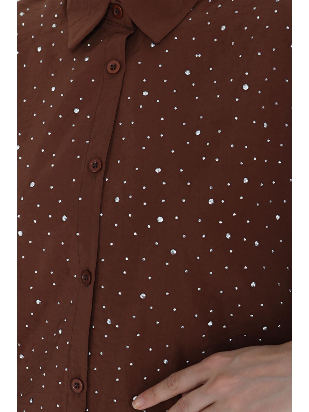 Kahverengi Taş Detaylı İkili Takım Kahve - 27255-4