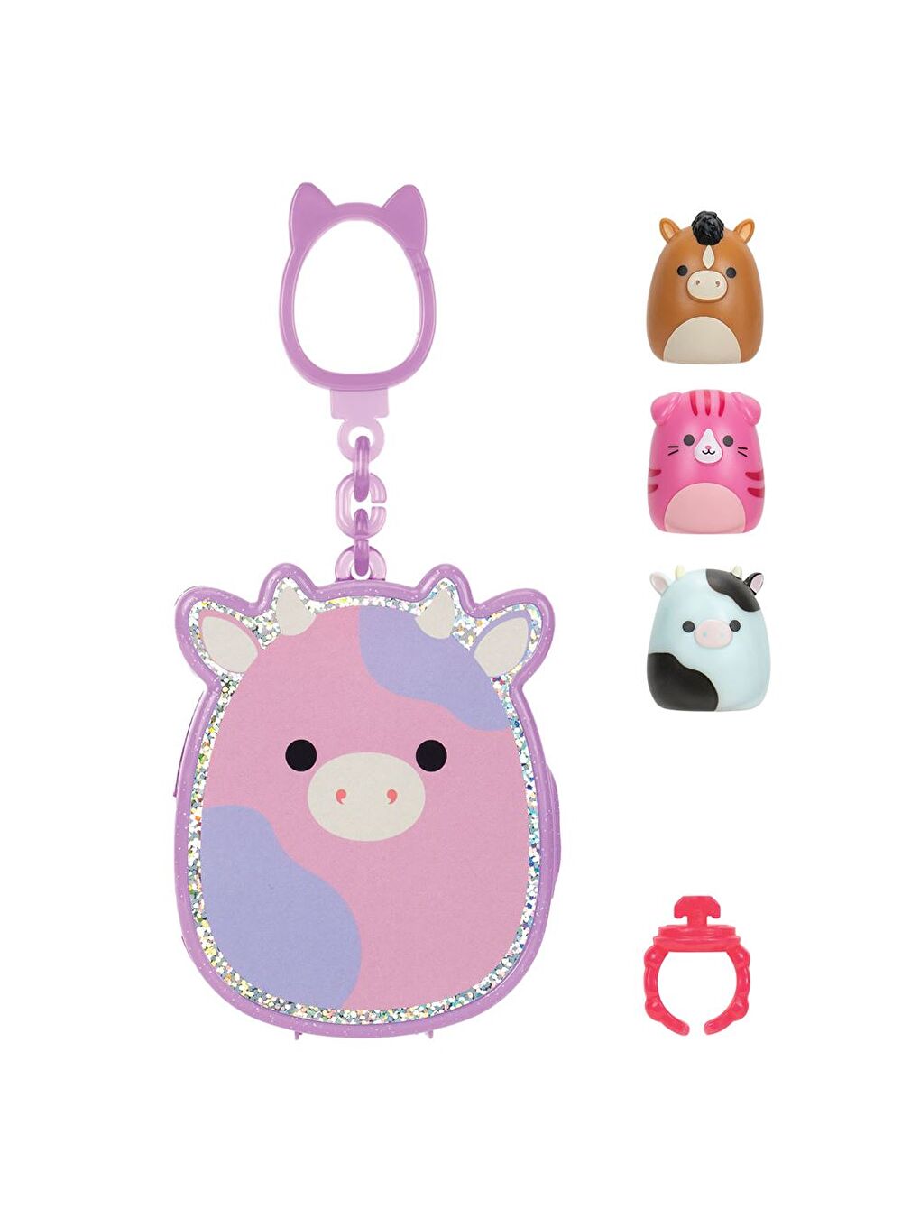 Squish-a-longs 3 Figür + Yüzük Çantalı Sürpriz Paket Seri 1-1
