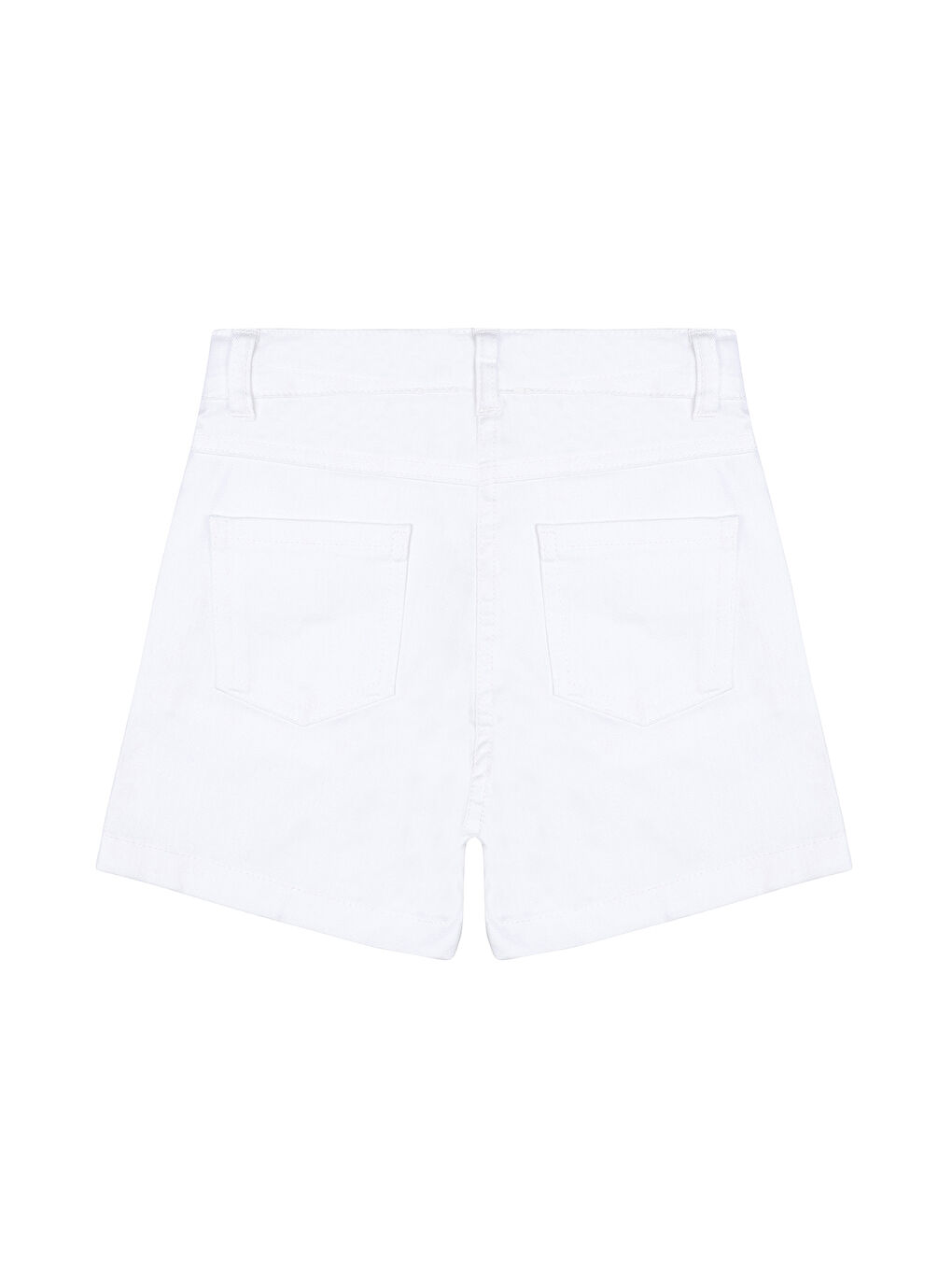 Kız Çocuk Jean Şort 2-6 Yaş Beyaz-2