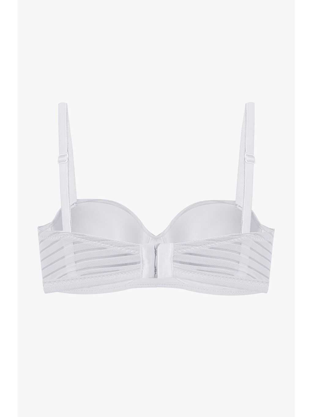 Siyah 2'Lİ PAKET - Kadın Dolgusuz Transparan Çizgili Toparlayıcı Straplez Sütyen-4