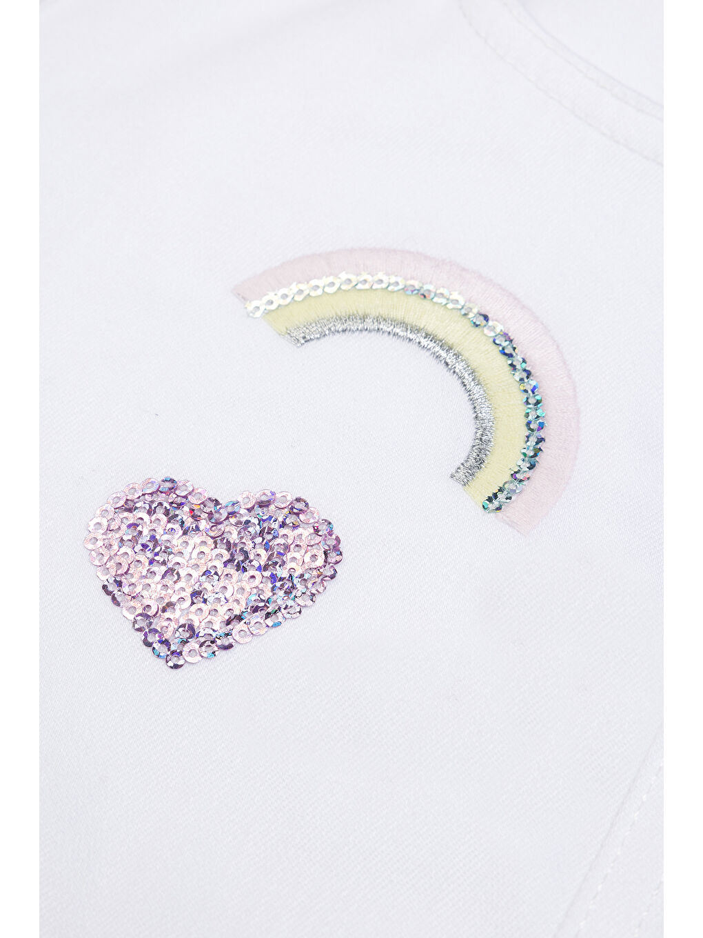 Kız Çocuk Jean Şort 2-6 Yaş Beyaz-3