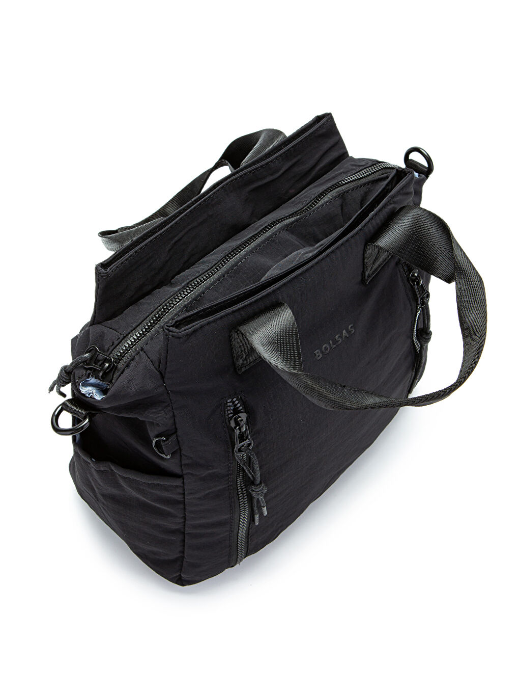 Klinkır Kumaş Kadın Çapraz Çanta Darrel Siyah-4