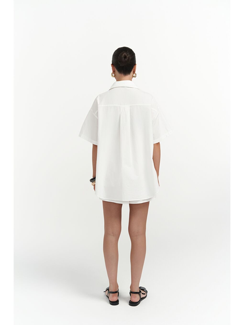 Corfu Ekru Gömlek Şort Takım-3