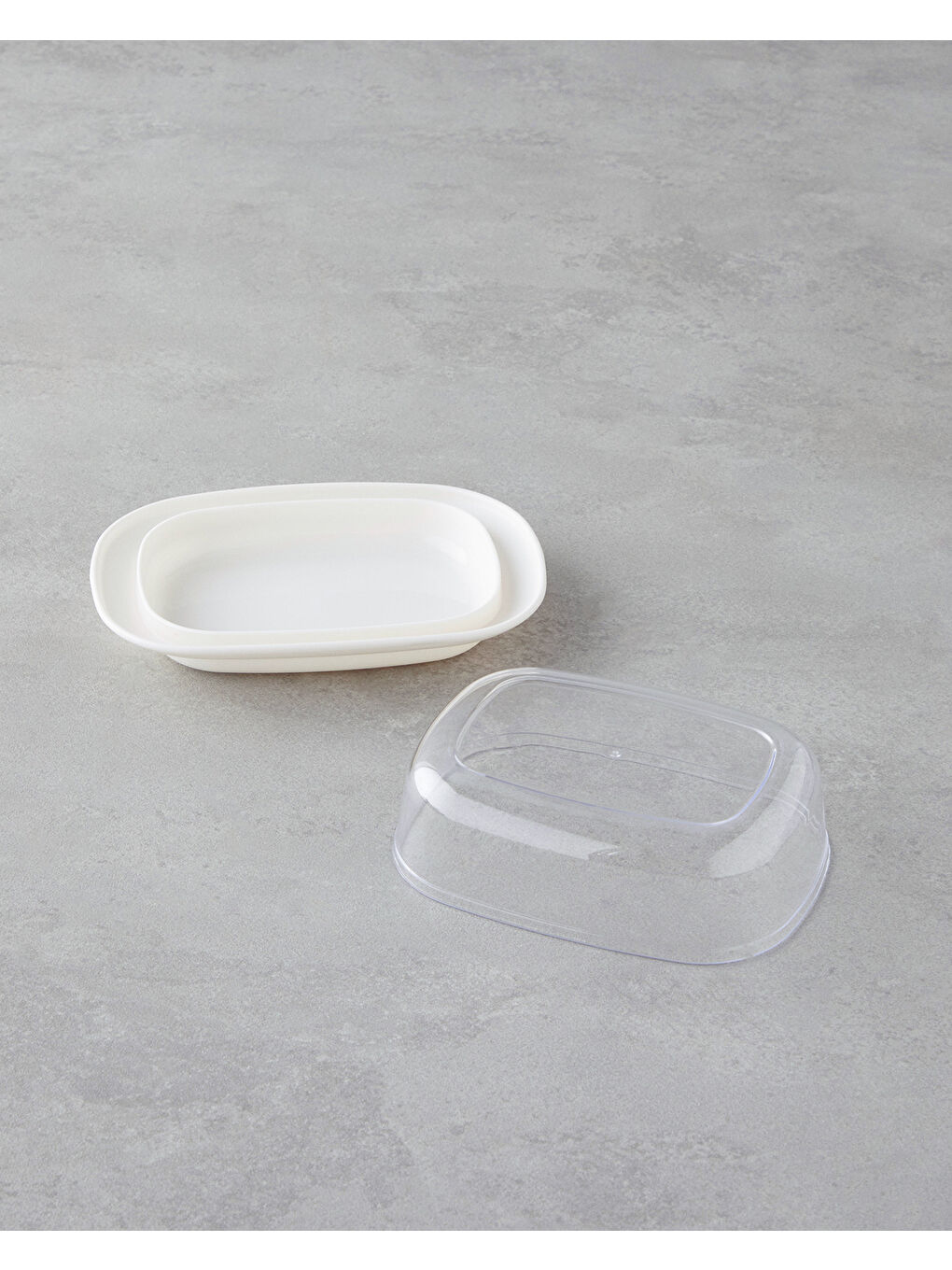 Ekru Fausta Plastik Saklama Kabı 17,4 x 12,5 x 6 cm Krem-1