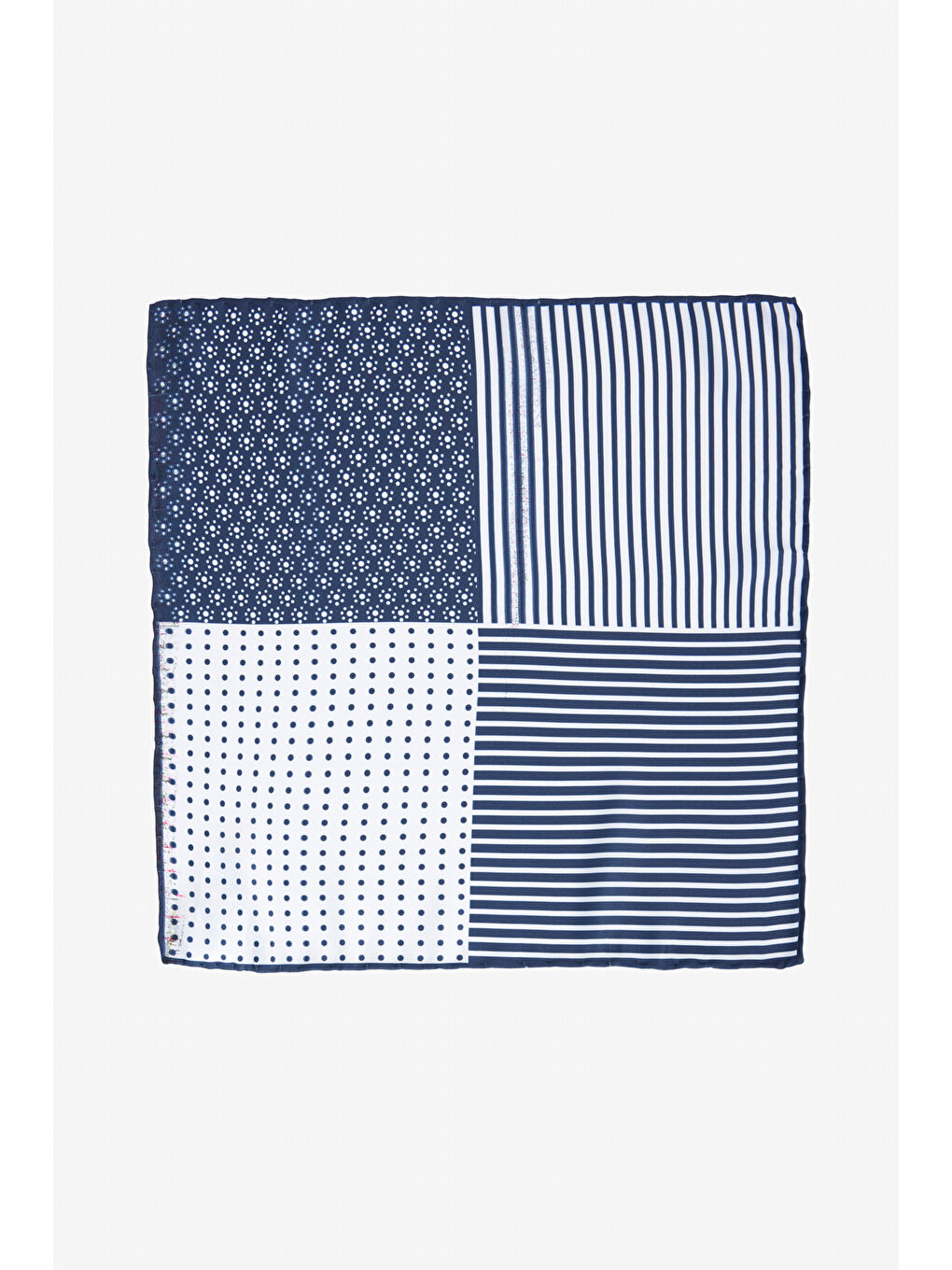 Erkek Lacivert-Beyaz Mendil-1