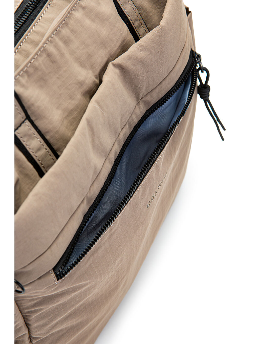 Bej Klinkır Kumaş Suya Dayanıklı Hector Unisex Kol Çantası Vizon-4