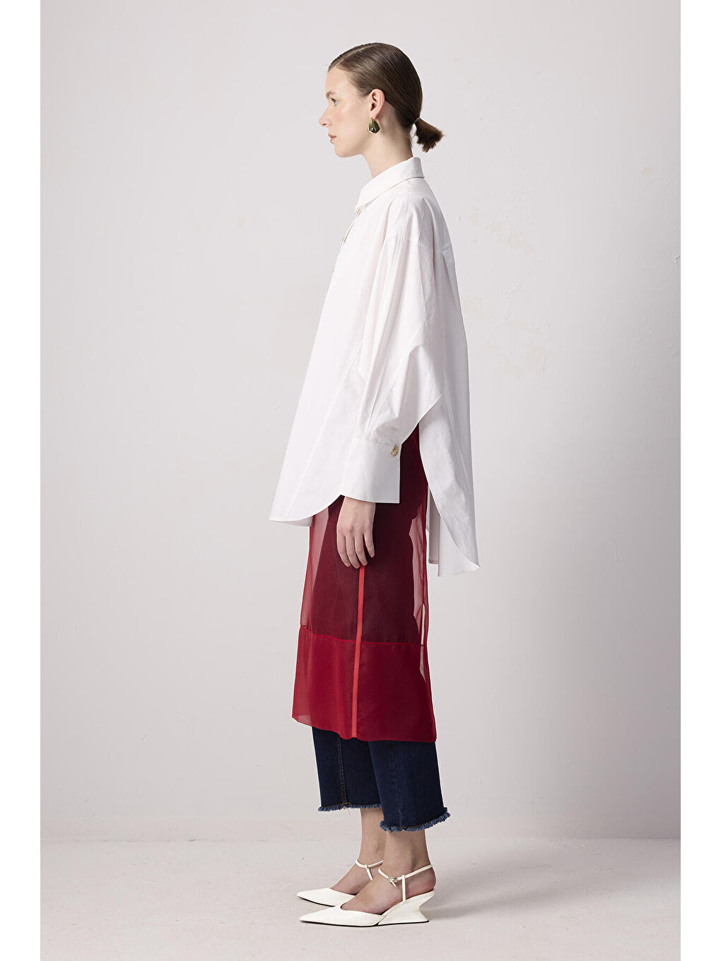 Kırmızı Organze Etek-3