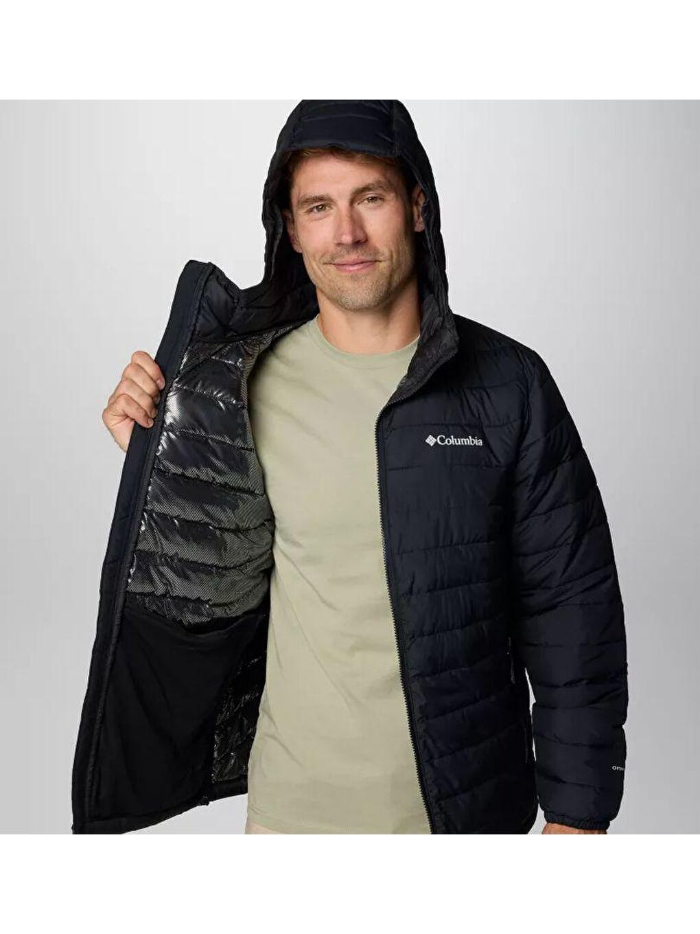 Columbia Siyah Men's Powder Lite™ II Hooded Erkek Mont WO6272 - 5