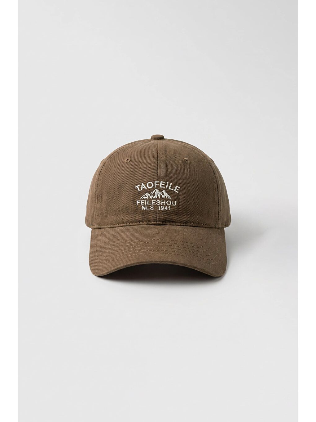 Erkek Casual Minimal Nakışlı Şapka Kahverengi