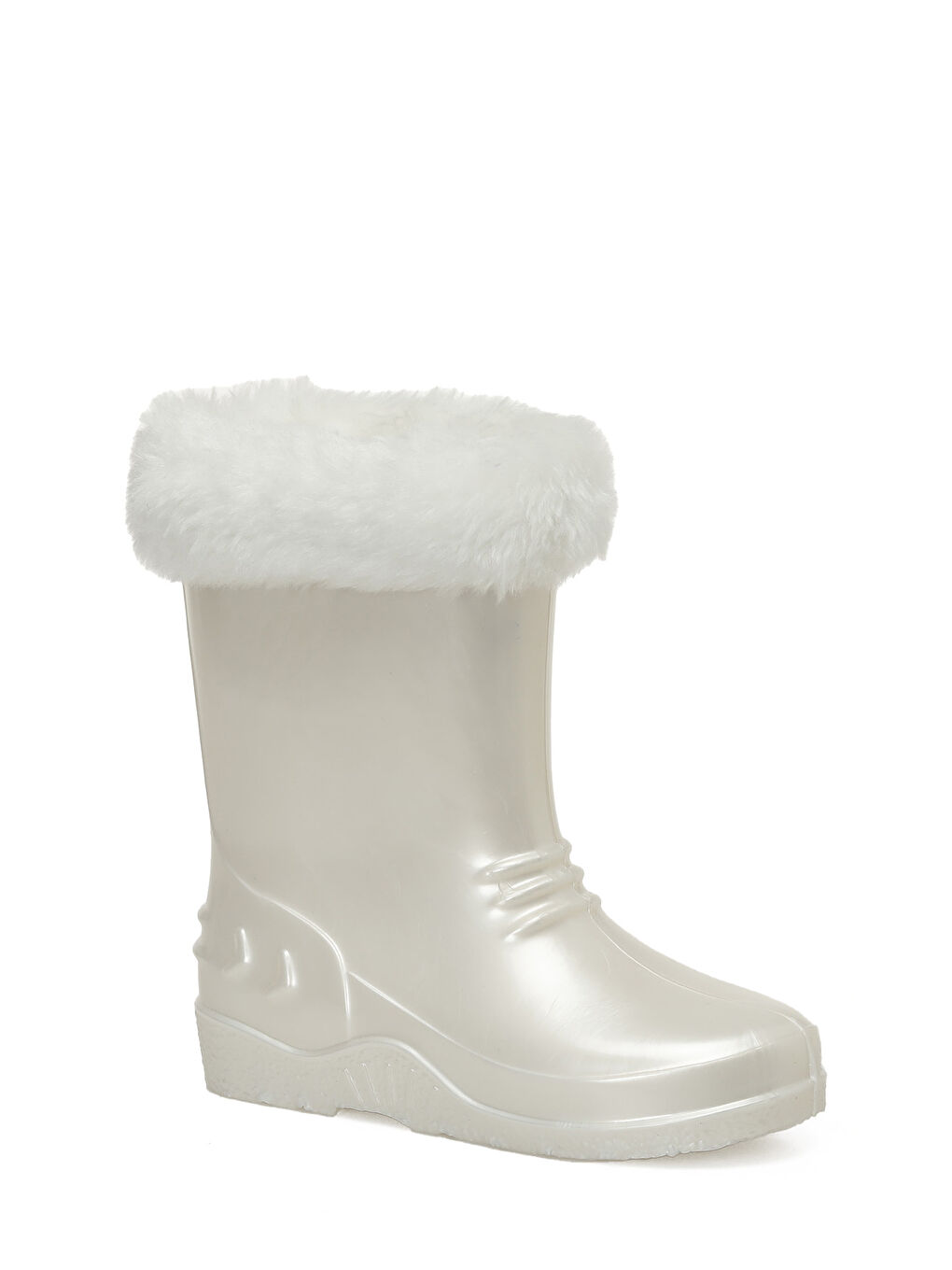 Beyaz PERLA F 5PR INCI BEYAZI Kız Çocuk Yağmur Çizmesi-1