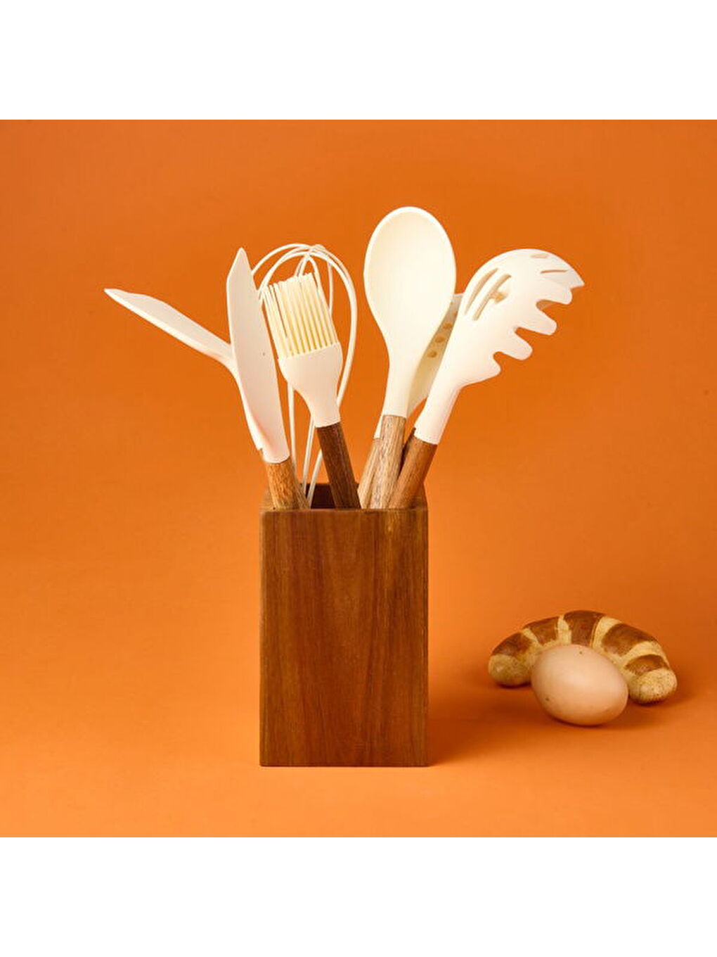 Ekru Cuddly 8'li Servis Seti - Krem / Kahverengi-6