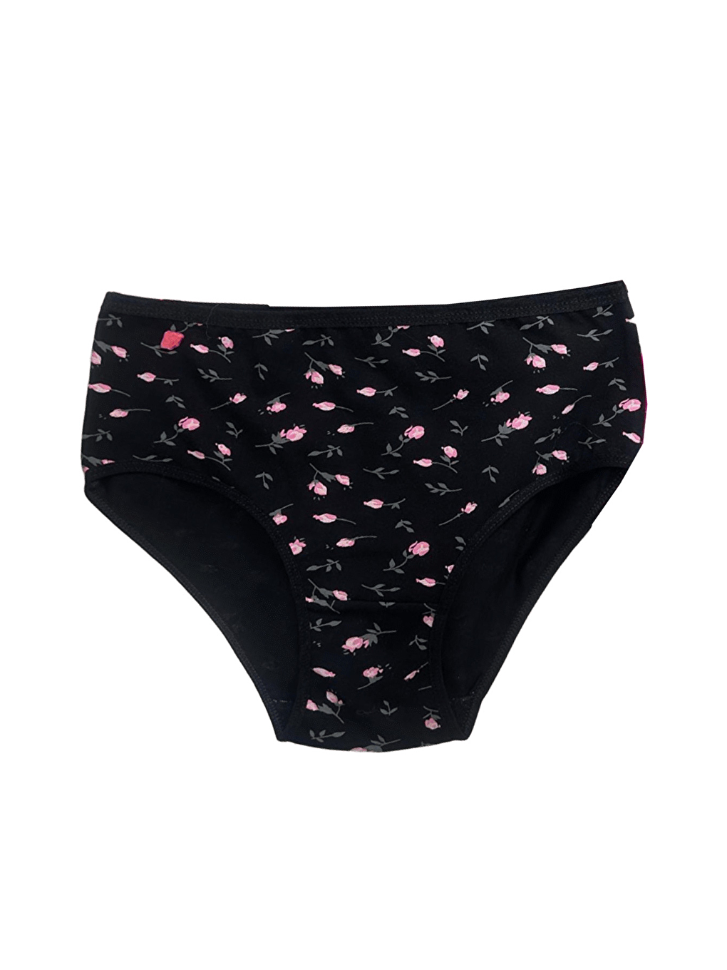 Siyah Kadın 6 lı Pamuklu Elastanlı Havlu Ağ Detaylı Yüksek Bel Külot Seti 2186234-1