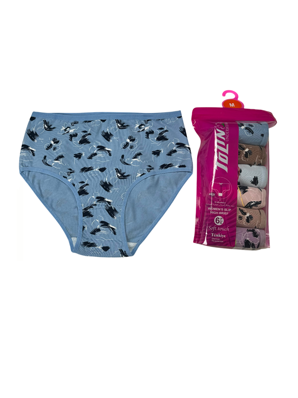 Kahverengi Kadın 6 lı Pamuklu Elastanlı Havlu Ağ Detaylı Yüksek Bel Külot Seti 2186203-1