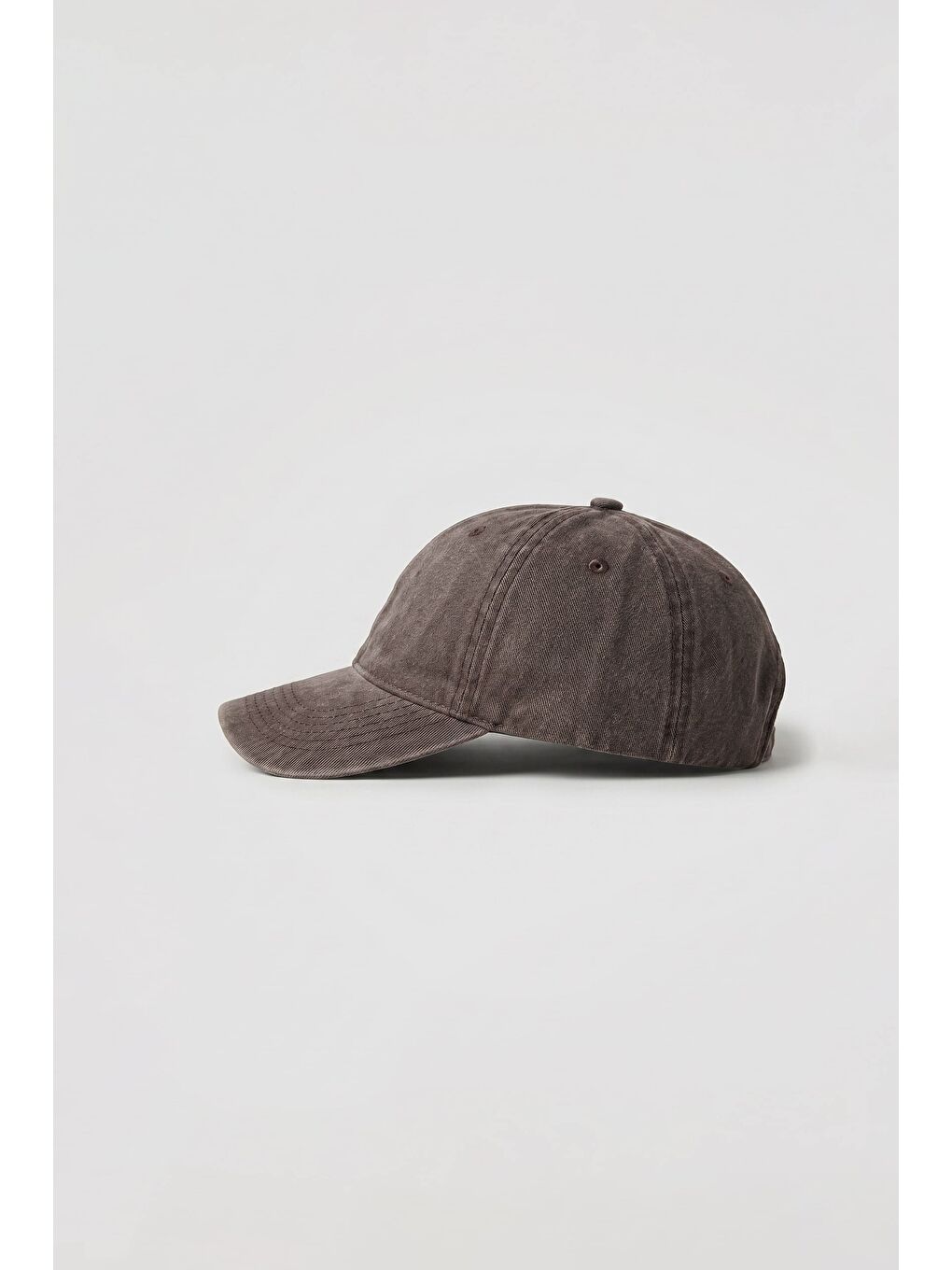 Unisex Basic Yıkamalı Beyzbol Şapka Kahverengi-1