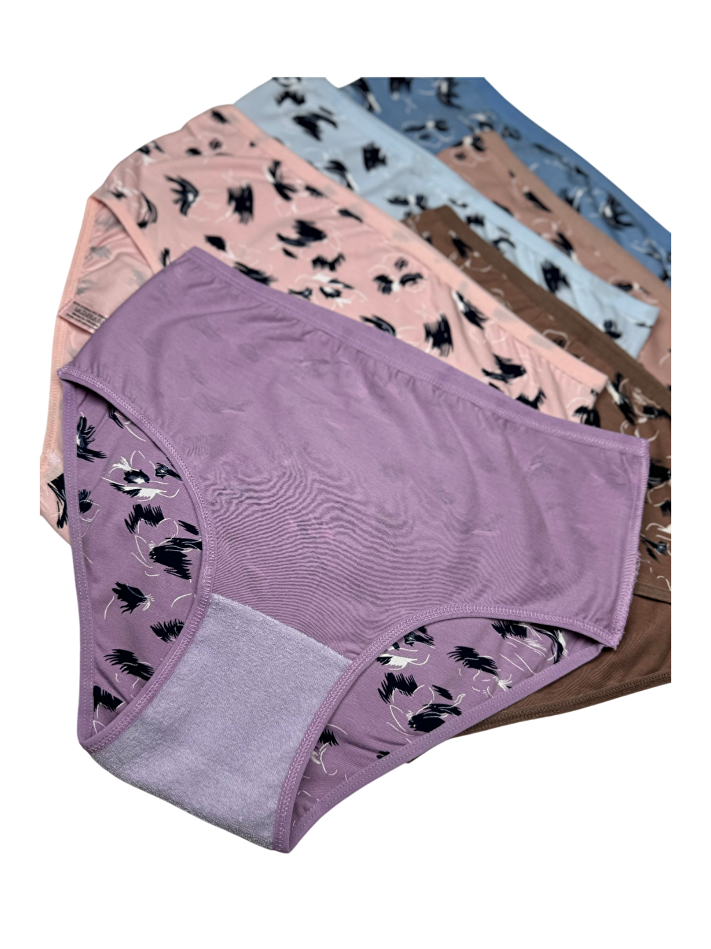 Kahverengi Kadın 6 lı Pamuklu Elastanlı Havlu Ağ Detaylı Yüksek Bel Külot Seti 2186203-3