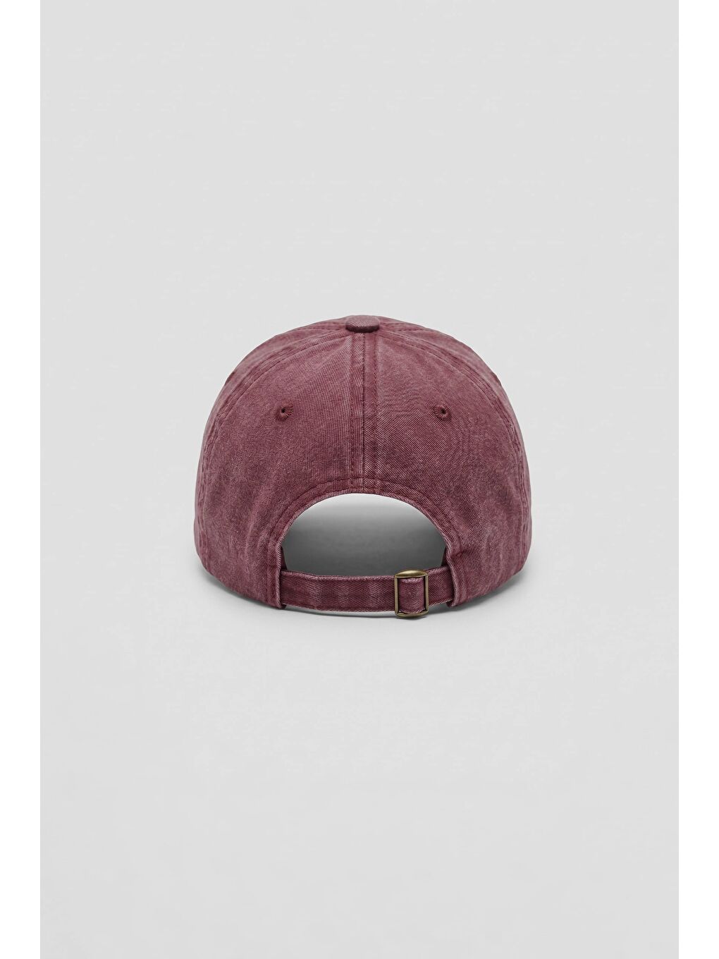 Erkek Vintage Yıkamalı Nakışlı Beyzbol Şapka Bordo-2