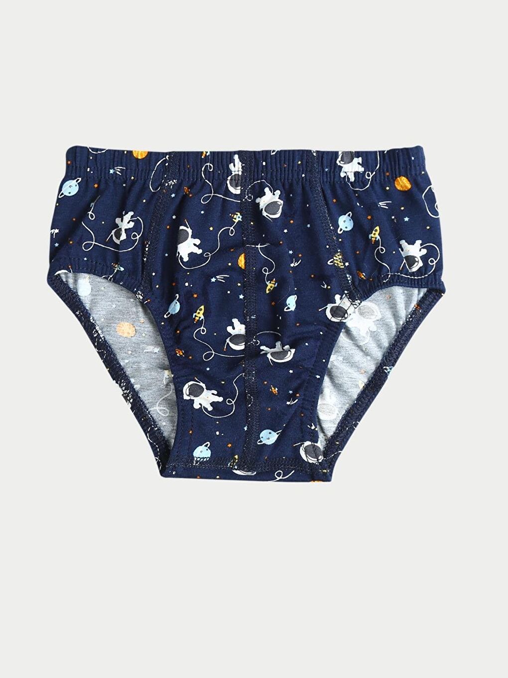 Vitmo Karişik Erkek Çocuk Pamuklu 3'Lü Atlet 3'Lü Slip Karışık Renk Space 6 Parça Set - 5
