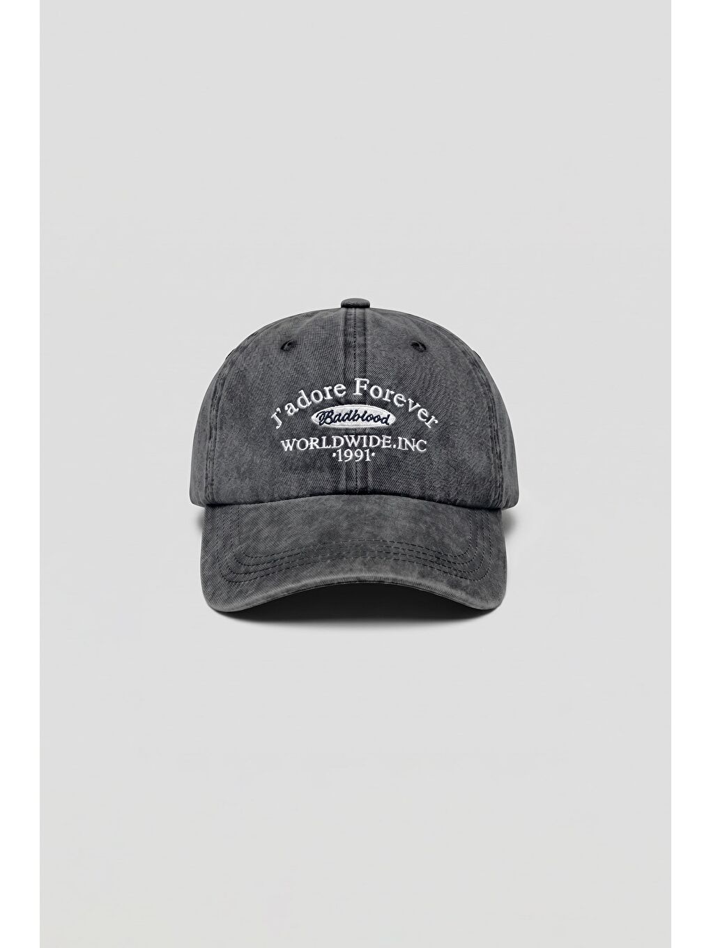 Erkek Street Nakışlı Beyzbol Şapka Antrasit