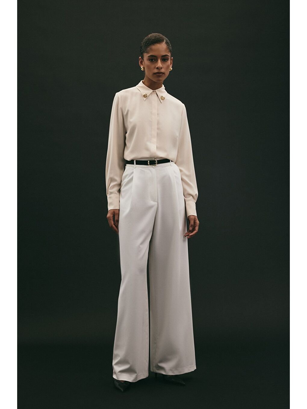 Lena Palazzo Pantolon - Ekru