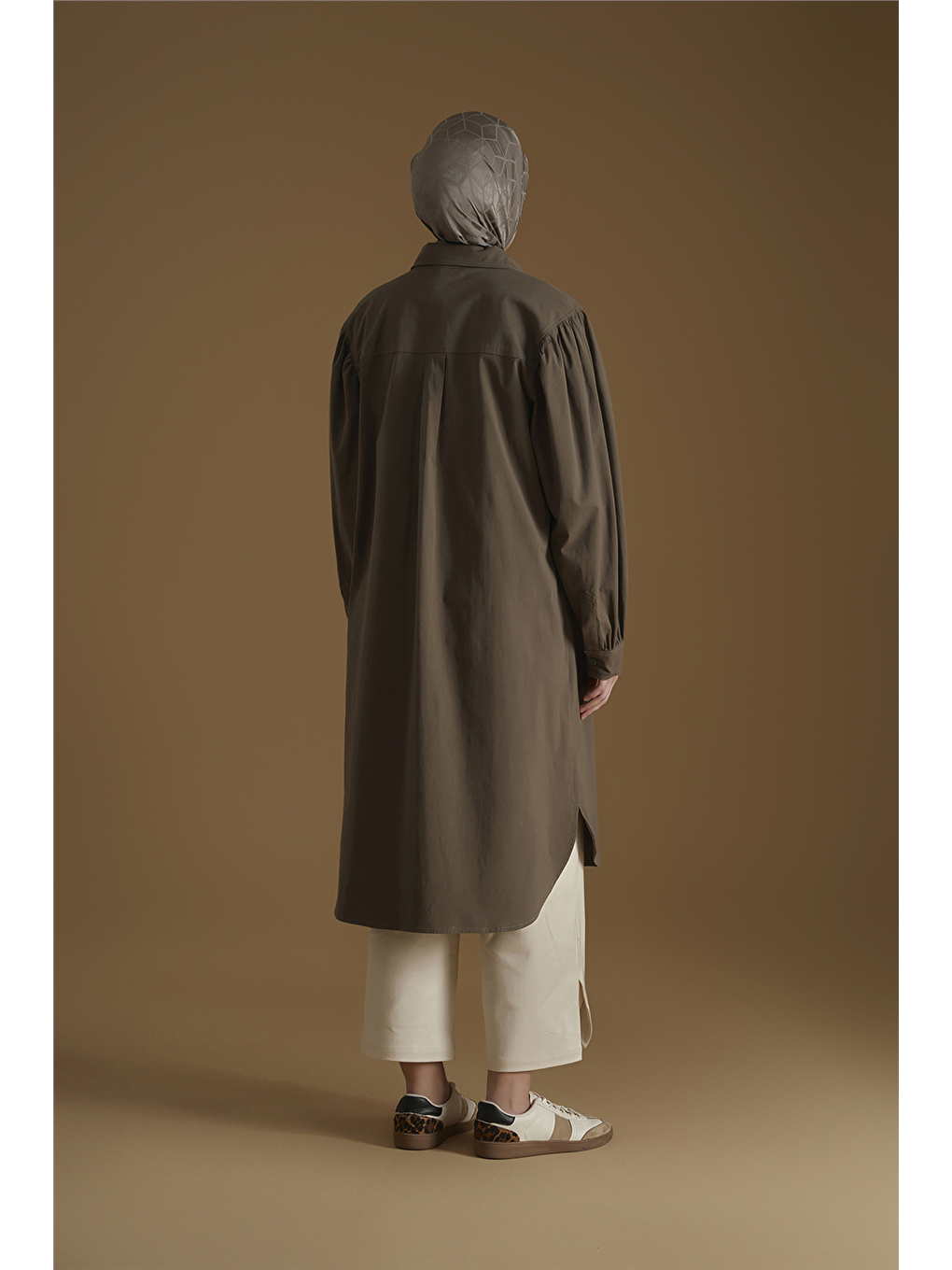 Karpuz Kol Tunik Elbise Haki-2