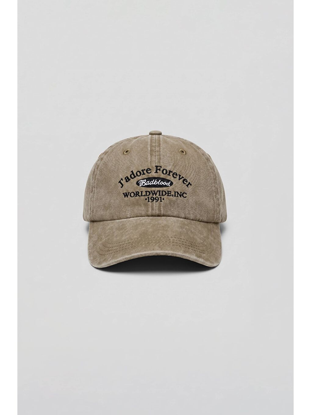 Erkek Street Nakışlı Beyzbol Şapka Açık Bej