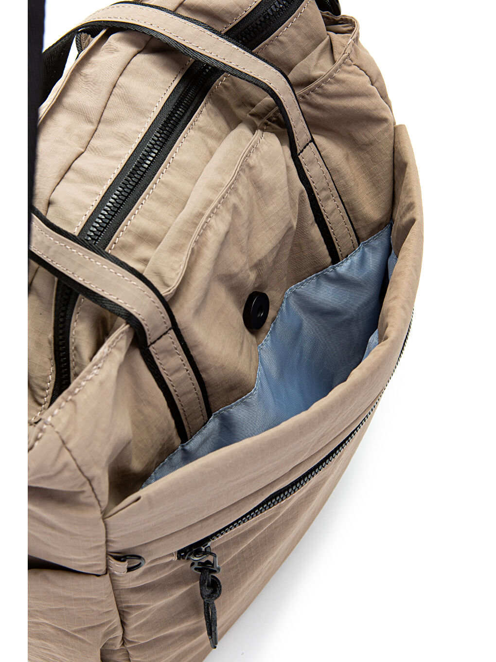 Bej Klinkır Kumaş Suya Dayanıklı Hector Unisex Kol Çantası Vizon-5