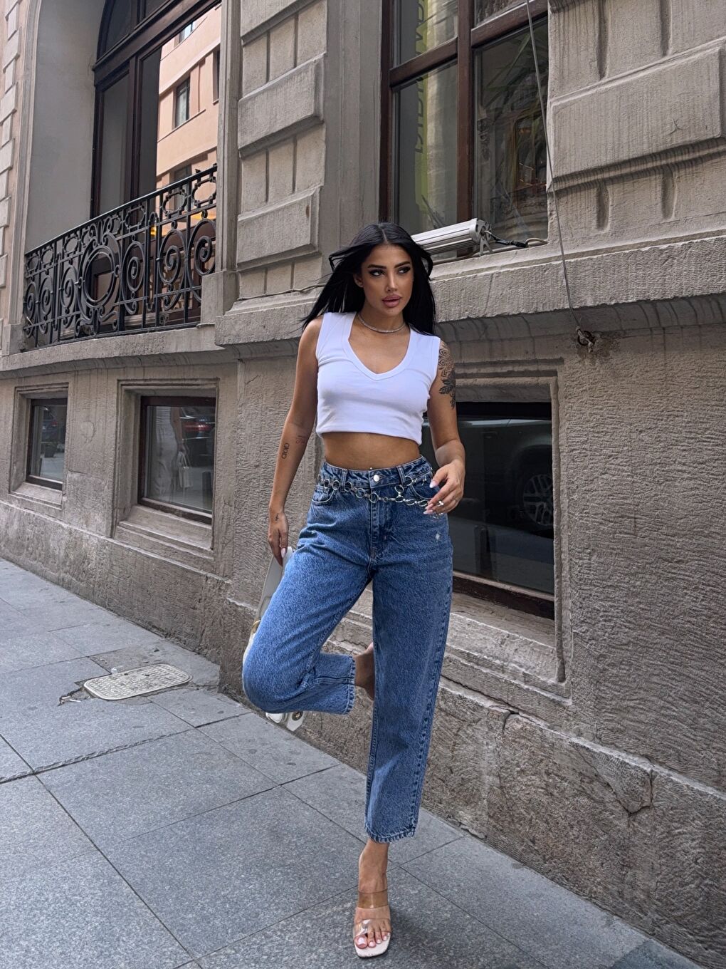 Lacivert Klasik Mavi Slim Fit Jean Pantolon-1