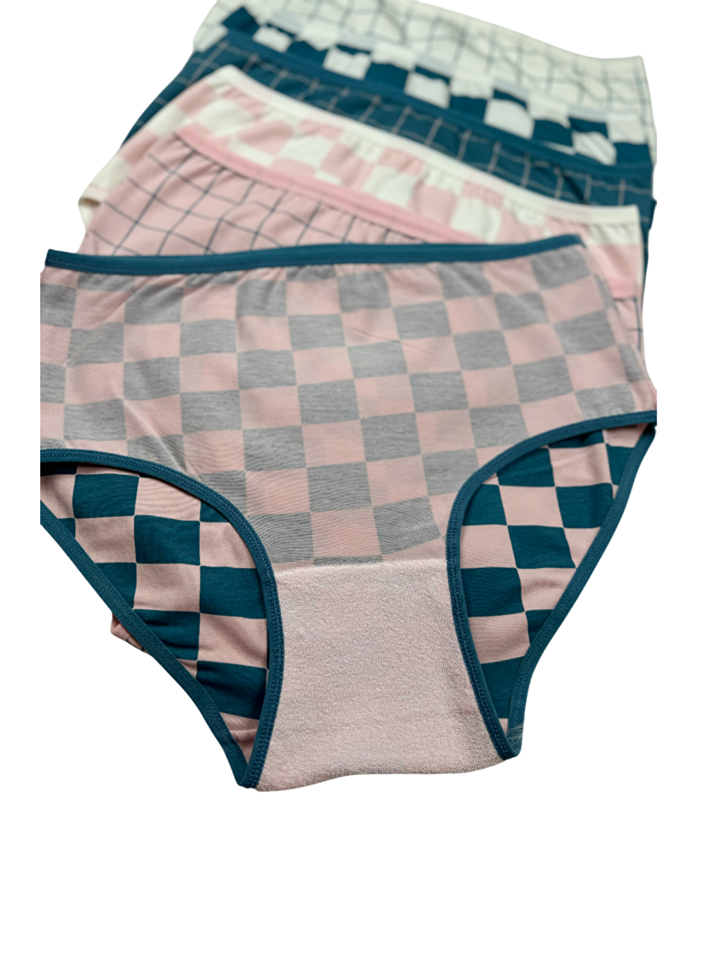 Pembe Kadın 6 lı Pamuklu Elastanlı Havlu Ağ Detaylı Yüksek Bel Külot Seti 2186204-2