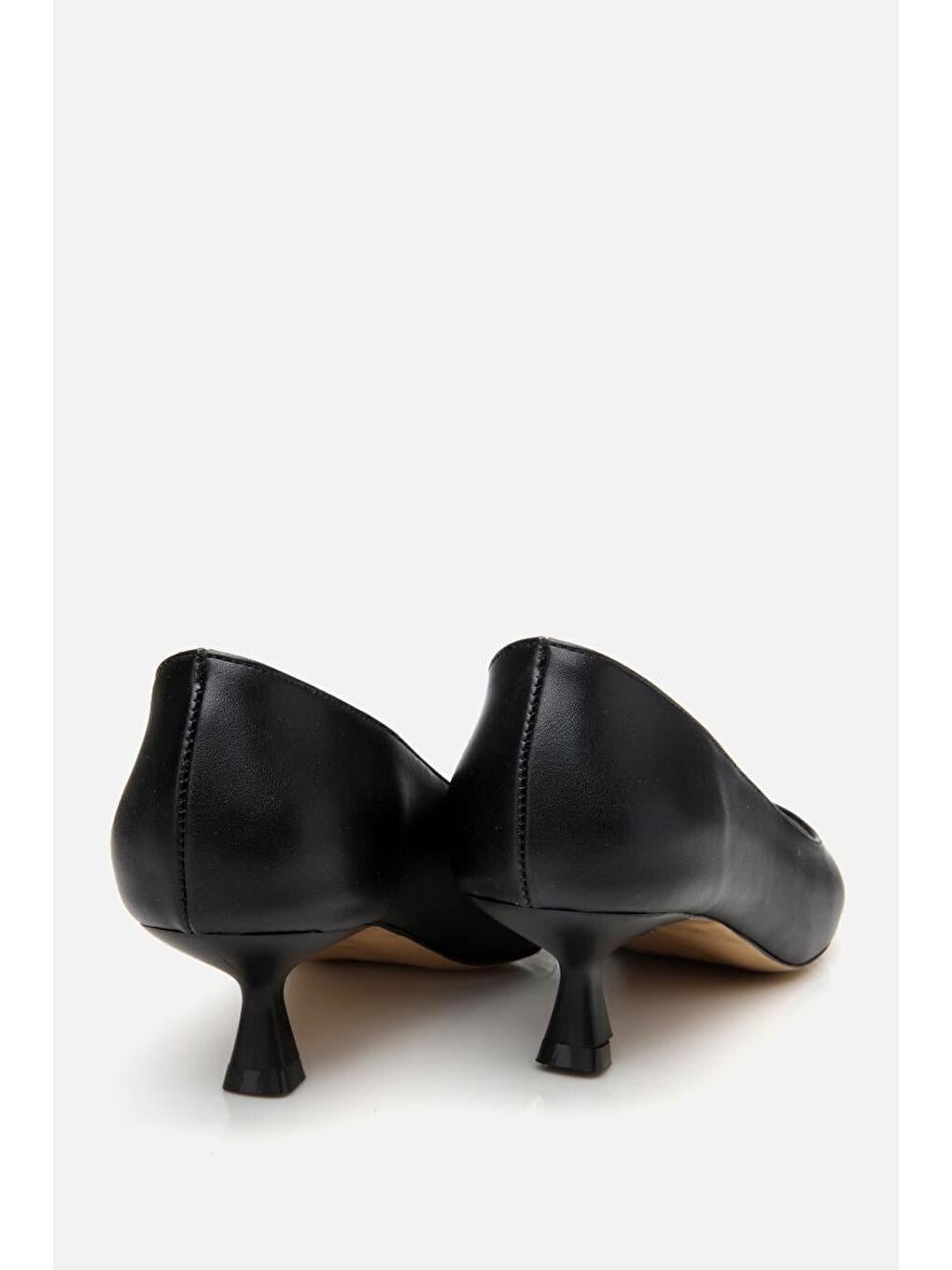 Kadın Siyah Kısa Topuklu Stiletto-5
