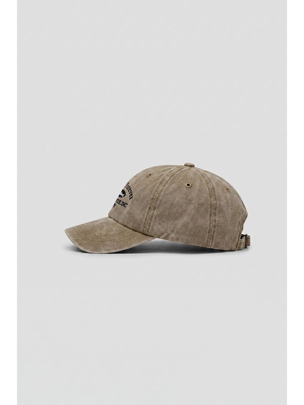 Erkek Street Nakışlı Beyzbol Şapka Açık Bej-1