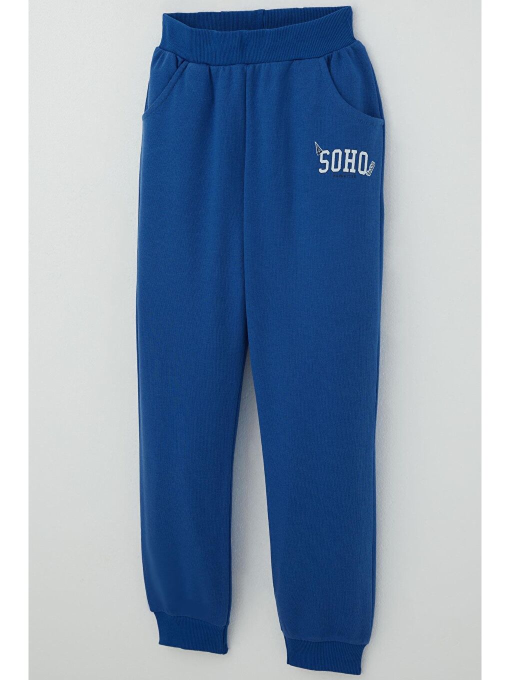 Erkek Çocuk Eşofman Takımı Yazı Pantolonu Cepli Saks Mavisi (4-8 Yaş)-6