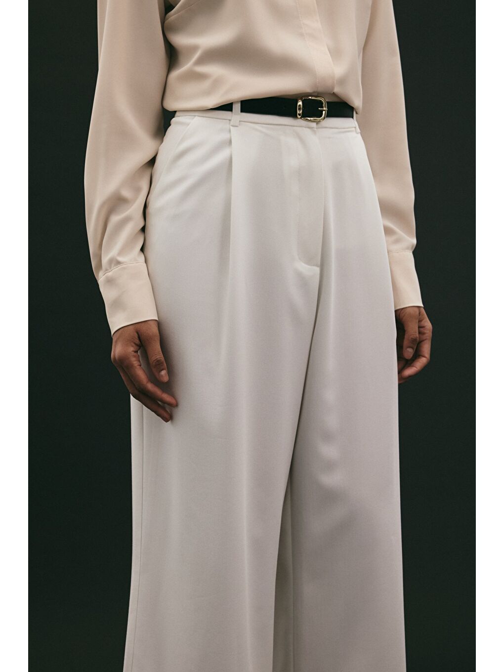 Lena Palazzo Pantolon - Ekru-5