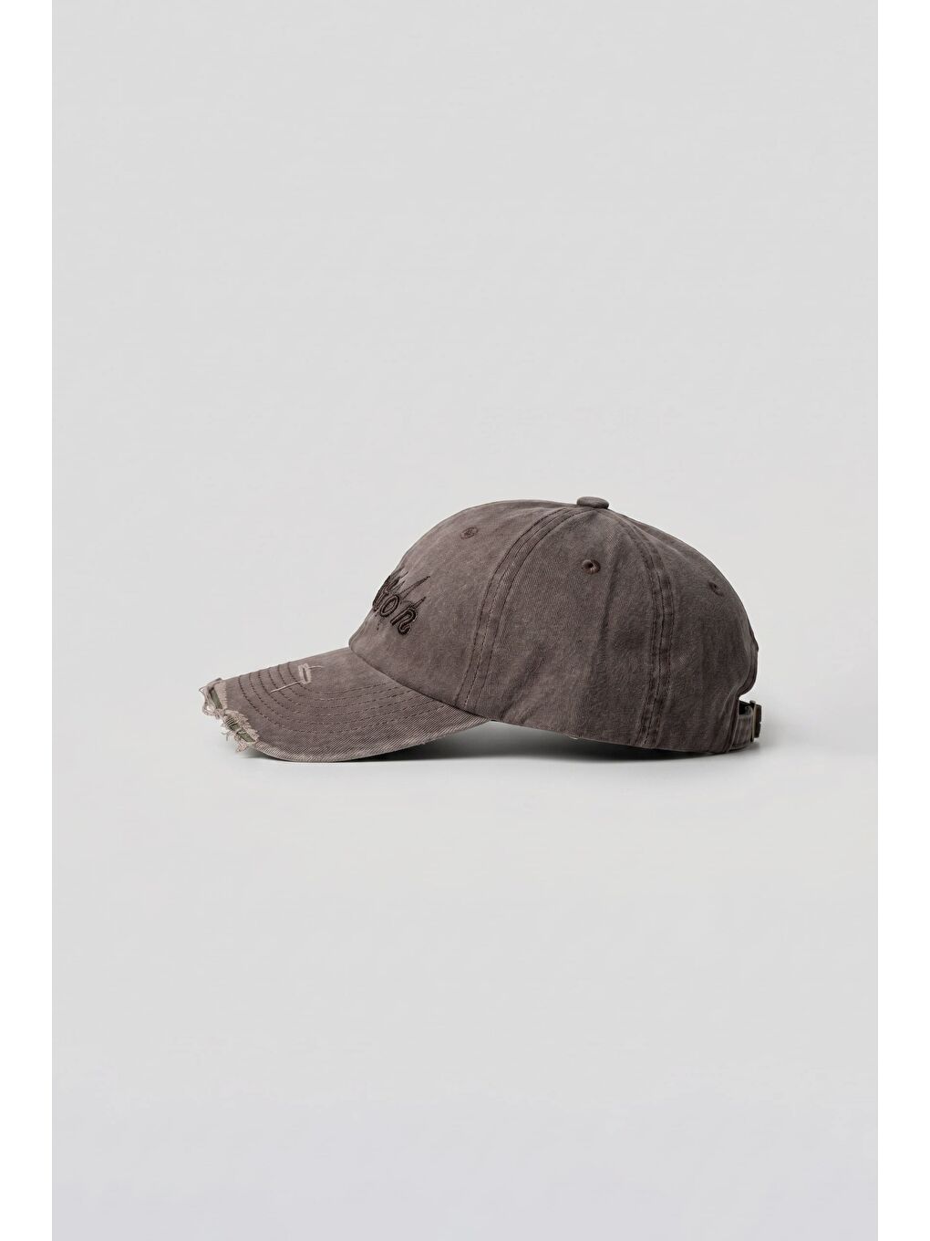 Erkek Boston Vintage Yıkamalı Beyzbol Şapka Kahverengi-1